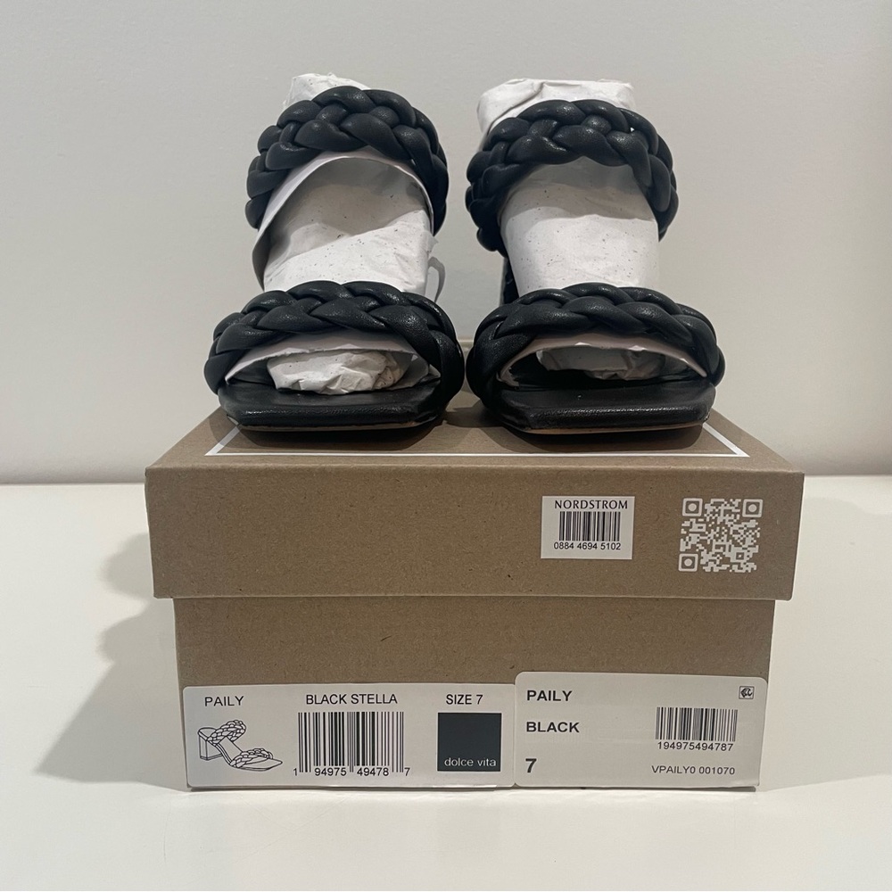 Dolce Vita PAILY Black Heels Braided Design - Picture 5 of 16